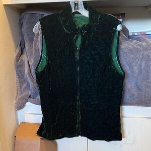 Cut Loose Forest Green Velvet Vest